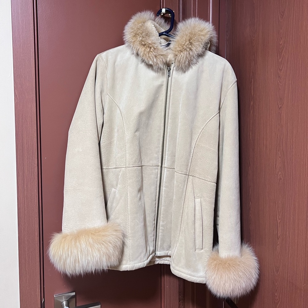 Marvin Richards genuine leather jacket with real fox 🦊 fur